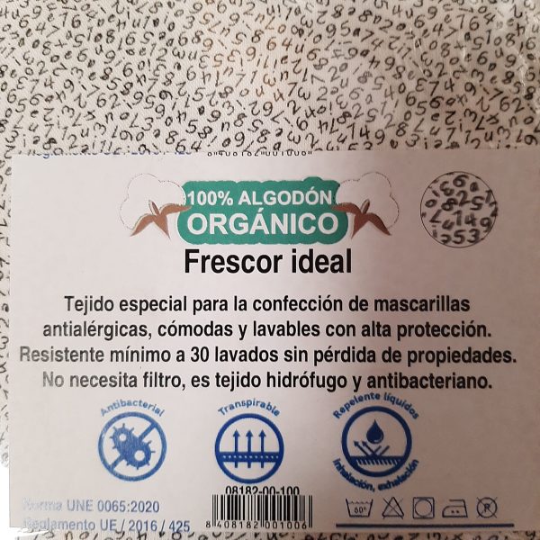 TELA ALGODON HIDROFUGO ANTIBACT.-NU ROLLO 6m*1,50m - Imagen 2